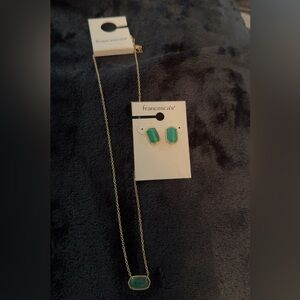 Francesca’s Gold Necklace and Earrings